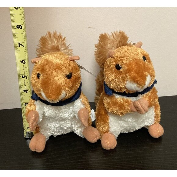 Chelsea Teddy Bear Co. Realistic Brown Squirrels Plush Wearing U Of I Kerchiefs - Picture 9 of 9